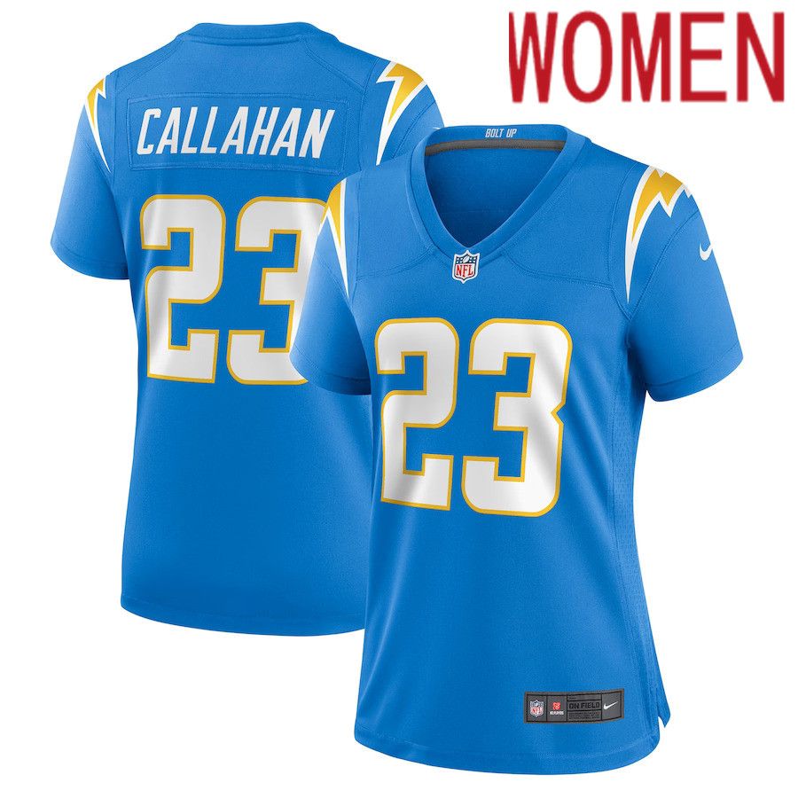 Women Los Angeles Chargers 23 Bryce Callahan Nike Powder Blue Game NFL Jersey